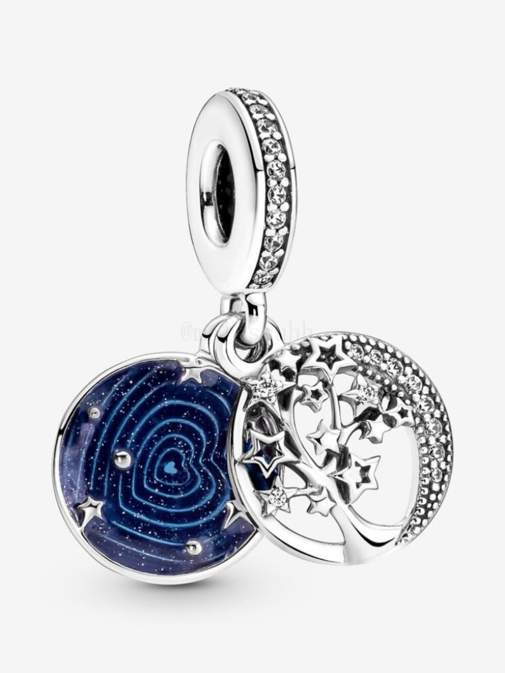 Pandora Double Dangle Tree & Galaxy Moon Charm